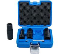 BGS 7467 | Special Impact Double-Sided Socket Set / External Hexagon and Screw Extractors 17 - 19 - 21 mm | 12.5 mm (1/2") | 3-tlg.