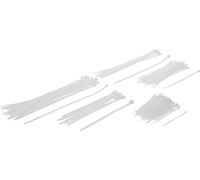 BGS 80874 | Cable Tie Set | white | Various Sizes | 250 pcs.