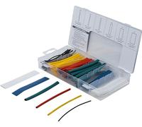 BGS 8123 | Shrink Tube Assortment | coloured | 100 pcs. | Diameter 1.5/2.5/4.0/6.0/10.0/13.0 mm, length 100 mm, assortment box, cable protection against weather and corrosion