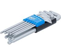 BGS 818 | L-Type Wrench Set | T-Star (for Torx) with Ball Head | T10 - T50 | 9 pcs.