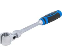 BGS 8272 | Special Ring Wrench for Oxygen Sensors | 22 mm | With handle, length 250 mm, chrome-plated, slotted head, hexagonal and hexagonal