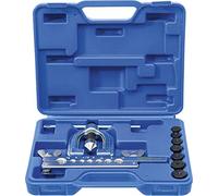 BGS 8615 | Double Flaring Tool Kit | 9 pcs. | Basic device, clamping jaws, 7 pressure pieces, flaring type D, E (SAE), F, 4.75 - 5 - 6 - 8 - 10 mm, 1/4 inch and 1/2 inch