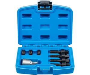 BGS 8692 | Thread Repair Kit for Wheel Studs and Wheel Nuts | M12 and M14 | 8 pcs. | 8 pieces. | Dies & Taps | 2 Piece Die | Internal and External Thread | Cars & Light Commercial Vehicles