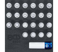 BGS 8933 | Tool Tray 1/6: Rim Lock Socket Set for VAG | 23 pcs.