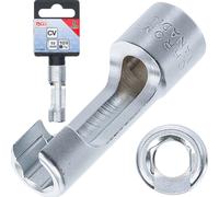 BGS 70988-9 | Special Socket, slotted | 10 mm (3/8") Drive | 9 mm | Drive internal square 10 mm (3/8 inch), chrome vanadium steel, chrome-plated, matt, open hexagonal profile