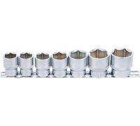 BGS 9108 Socket Set, Hexagon, 1/2" Drive, 20 - 32 mm, 7 pcs.