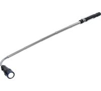 BGS 9303 | Extendable LED Flashlight with Magnetic Pick Up Tool | "2-IN-1" | Telescopic rod 170 - 545 mm, flexible gooseneck, diameter 25 mm, magnet 1 kg holding force, 3 LEDs, includes 4 LR44