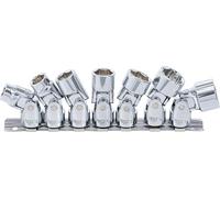 BGS 9501 | Universal Joint Socket Set, Hexagon | 10 mm (3/8") Drive | 3/8" - 3/4" | Inch Sizes | 7 pcs.