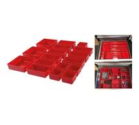 BGS 9550 | Plastic Strorage Trays | for Workshop Trolley | 17 pcs.