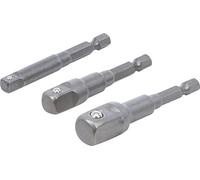BGS 9685 | Electric Drill Adaptor Set | 6.3 mm (1/4") Drive | 6.3 mm (1/4") / 10 mm (3/8") / 12.5 mm (1/2") | 3 pcs.