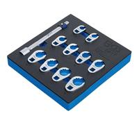 BGS 9817 | Tool Tray 1/6: Crowfoot Spanner Set | 10 mm (3/8") | 10 - 19 mm | 11 pcs.
