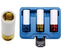 BGS - Deep Alloy Wheel Impact Sockets Set 17,19, 21 mm & Protective - 7200