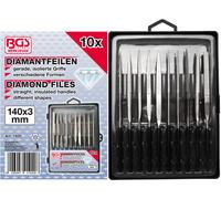 BGS - Diamond Coated Precision Mini Needle File Set - 10 Pcs Set - 1920
