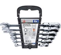 BGS Diy 30004 | Ratchet Combination Wrench Set | flexible Heads | 8-19 mm | 6 pcs.