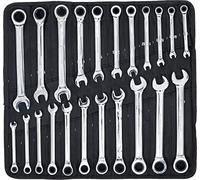 BGS Diy 30010 | Ratchet Combination Wrench Set | metric / Inch Sizes | 22 pcs.