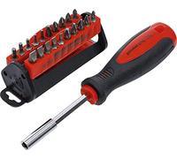 BGS Diy 35831 | Screwdriver Bit Set | 31 pcs. | Twist handle for bits with magnet, drive hexagon socket 6.3 mm (1/4 inch), PH, PZ, slot, hexagon socket, T-profile (for Torx)