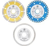 BGS Diy 50840 | Diamond Disc Set | Drill Hole Ø 20 mm | Ø 115 mm | 3 pcs.