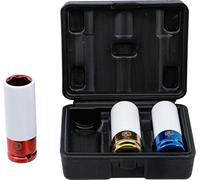 BGS Diy 7310 | Protective Impact Socket Set | 12.5 mm (1/2") Drive | 17 - 19 - 21 mm | 3 pcs.