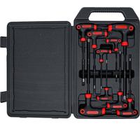 BGS Diy 7880 | T-Handle L-Type Wrench Set | T-Star tamperproof (for Torx) | T10 - T50 | 9 pcs.