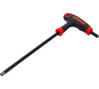 BGS Diy 7882-8 | T-Handle L-Type Wrench | internal Hexagon / internal Hexagon with Ball Head | 8 mm, Black/Red