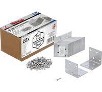BGS Diy 80333 | Angle Joint | stainless steel | 40 x 40 x 40 mm | Economy Pack | 25 pcs.