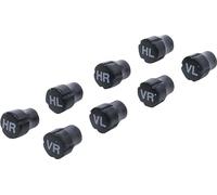 BGS Diy 80722 | Plastic Valve Cap Set | for Tire Marking | 8 pcs.