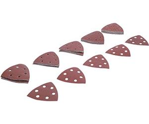 BGS Diy 80815 | Sanding Pads Set for Triangular Sanders | 95 x 95 mm | K 40 - 180 | 50 pcs.