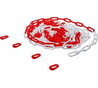 BGS Diy 80816 | Barrier Chain | red / white | 4 Snap Hooks | Plastic | 7.5 m