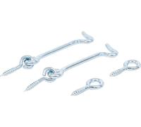 BGS Diy 80942 | Lock Gate Hook and Eye Set | 4.0 x 80 mm | 2 pcs.