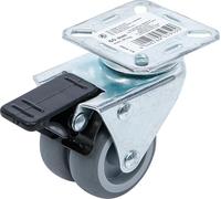 BGS Diy 81944 | Double-Swivel-Castor, steerable | with Brake | Ø 50 mm