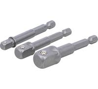 BGS Diy 8204 | Electric Drill Adaptor Set | 6.3 mm (1/4") Drive | 6.3 mm (1/4") / 10 mm (3/8") / 12.5 mm (1/2") | 3 pcs.