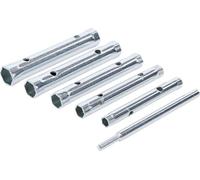 BGS Diy 85814 | Box Spanner Set | 8 x 9 - 16 x 17 mm | 6 pcs. | Includes toggle | chrome-plated | 5 pipe wrenches in a set
