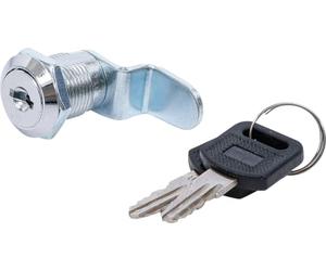 BGS Diy 85819 | Letterbox locking cylinder | 18 x 20 mm | For cabinet, drawer and furniture | 2 keys | chrome plated zinc housing | outer diameter 22 mm