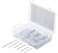 BGS Diy 88138 | Splint Pin Assortment | Ø 1.6 - 3.2 mm | 135 pcs. | Assortment box, 6 sizes, lengths 25, 32, 38, 50 mm