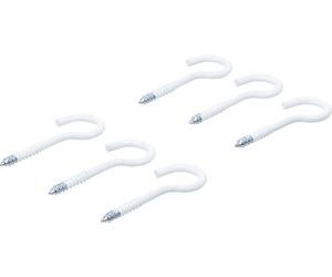 BGS Diy 88181 | Screw Hook Assortment | white | plastic-coated | 60 mm | 6 pcs.