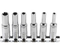 BGS - E-Type Screws E4 - E10 - 6 Pc Deep Socket Set - 1/4" Drive - 6403