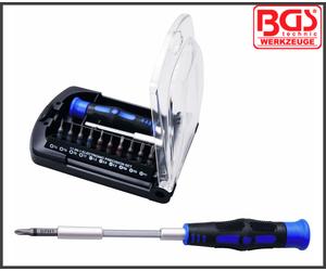 BGS - Precision Mini Screwdriver Set - Torx, Phillips, Slot - 11 Pcs - 8452