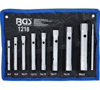 BGS Tubular Socket Set | SW 6 x 7 - 20 x 22 mm | 9 Pieces - 1218