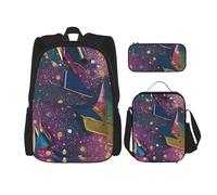 BGSHJVF 600D Oxford cloth glitter print travel backpack cooler bag black one size black single tail black rozmiar uniwersalny, black, Rozmiar uniwersalny, blackone, Rozmiar uniwersalny