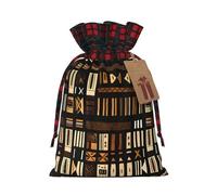 Bgshjvf African Mud Cloth Tribal Print Christmas Drawstring Linen Gift Bag,Gift Bags Multi-Size For Gifting And Decorating