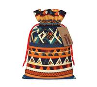 Bgshjvf African National National Design Linen Gift Bag with Drawstring Kraft Paper Lifts for Christmas Birthday Party