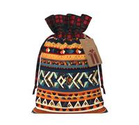 Bgshjvf African National Patterns Print Christmas Drawstring Linen Gift Bag,Gift Bags Multi-Size For Gifting And Decorating