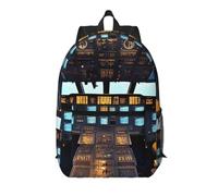 BGSHJVF Airplane Cockpit Print Stylish Travel Backpack, Large Capacity Laptop Bag, Suitable For Work, Travel And Gym, Black, One Size, blackone, One Size