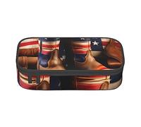BGSHJVF American Cowboy Printed Oxford Cloth Pencil Case Multi-Compartment Stylish Design, Black, Talla única, Trendy, blackone, Talla única, Trendy
