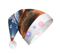 BGSHJVF Arches National Park-Standard Print Festive Santa Hat With Led Lights,Perfect For Festive Parties And Seasonal Decor