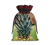 Bgshjvf Be A Pineapple Print Christmas Drawstring Linen Gift Bag, Gift Bags Multiple Sizes for Gift and Decorate
