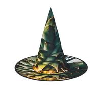 BGSHJVF Be A Pineapple Print Trendy Witch Hat,Vintage Wicked Witch Accessories,Party Hats For Halloween Costumes