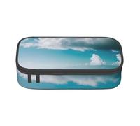 BGSHJVF Beach White High Capacity Cloud Print Oxford Cloth Case, Pen Organizer, Multiple Compartments, Stylish Design, Black - Talla única, Fashion, Black -, Talla única, Fashion