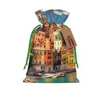 BGSHJVF Beautiful Italy Print Charming Gift Bag,Drawstring Pouches For Small Gifts,For Jewelry And Party Favors