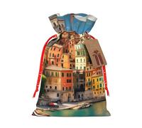 BGSHJVF Beautiful Italy Print Charming Gift Bag,Drawstring Pouches For Small Gifts,For Jewelry And Party Favors